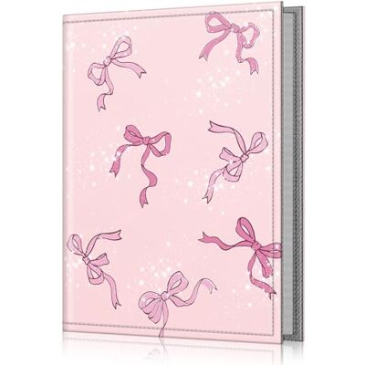 FINTIE Album photo de 10 x 15 cm – 52 pochettes de petite capacité avec couverture en cuir végétalien de qualité supérieure, album portefeuille portable pour famille, mariage (Pink Bow) FINTIE Album photo de 10 x 15 cm – 52 pochettes de petite capacité avec couverture en cuir végétalien de qualité supérieure, album portefeuille portable pour famille, mariage (Pink Bow)
