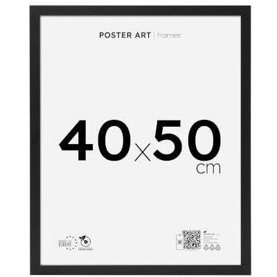 ART Cadre Photo 40x50 en MDF et Verre Acrylique Fixation Verticale ou Horizontale, Idéal pour Photo au Poster Cadre Noir ART Cadre Photo 40x50 en MDF et Verre Acrylique Fixation Verticale ou Horizontale, Idéal pour Photo au Poster Cadre Noir