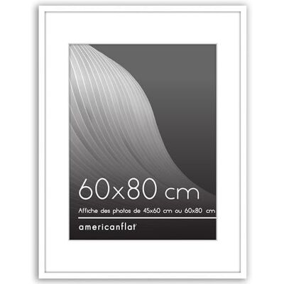 Americanflat Cadre 60x80 cm Blanc Cadre Photo 45x60 cm avec Passe-Partout ou 80x60 cm sans Passe-Partout Plexi Poli Suspension Verticale ou Horizontale Americanflat Cadre 60x80 cm Blanc Cadre Photo 45x60 cm avec Passe-Partout ou 80x60 cm sans Passe-Partout Plexi Poli Suspension Verticale ou Horizontale