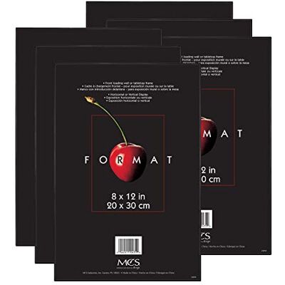 MCS Lot de 6 cadres de format, noir, 20,3 x 30,5 cm MCS Lot de 6 cadres de format, noir, 20,3 x 30,5 cm