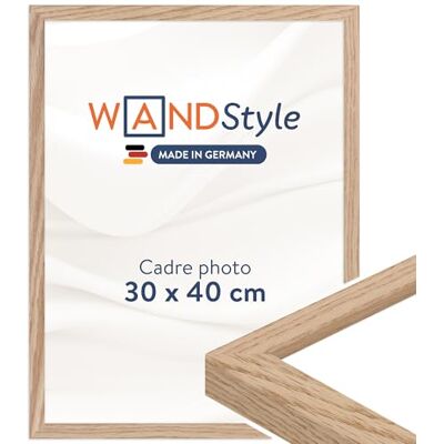 WANDStyle Cadre photo bois moderne, cadre chêne, cadres photo 30x40 cm WANDStyle Cadre photo bois moderne, cadre chêne, cadres photo 30x40 cm