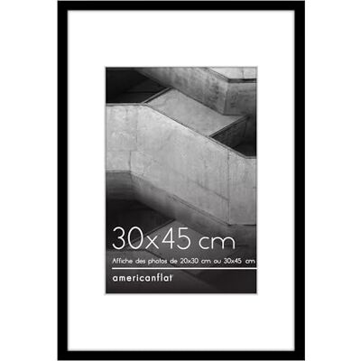 Americanflat Cadre 30x45 cm Noir Cadre Photo 20x30 cm avec Passe-Partout ou 45x30 cm sans Passe-Partout Plexi Poli Suspension Verticale ou Horizontale Americanflat Cadre 30x45 cm Noir Cadre Photo 20x30 cm avec Passe-Partout ou 45x30 cm sans Passe-Partout Plexi Poli Suspension Verticale ou Horizontale