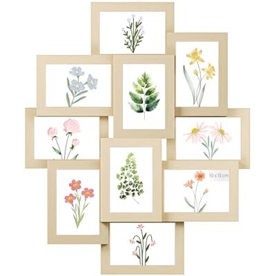 SONGMICS Cadre Photo Pêle-Mêle pour 10 Photos, 50,4 x 3,6 x 61 cm SONGMICS Cadre Photo Pêle-Mêle pour 10 Photos, 50,4 x 3,6 x 61 cm