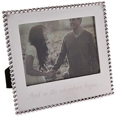 MARIPOSA Cadre photo horizontal avec passe-partout, 22 x 2,5 x 19 cm, argenté MARIPOSA Cadre photo horizontal avec passe-partout, 22 x 2,5 x 19 cm, argenté