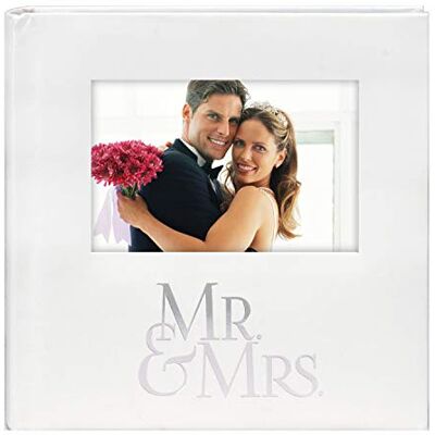 Malden International Designs Album photo, cuir synthétique, blanc, argent, 10,2 x 15,2 cm Malden International Designs Album photo, cuir synthétique, blanc, argent, 10,2 x 15,2 cm