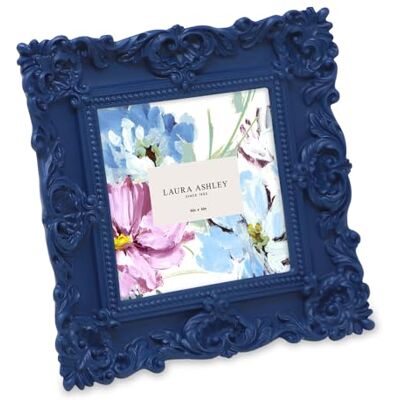 Laura Ashley Cadre photo en résine texturée et ornée, fait à la main, chevalet et crochet pour exposition sur une table et murale, design floral, décoration d'intérieur, pour galerie de photos, d'art, Laura Ashley Cadre photo en résine texturée et ornée, fait à la main, chevalet et crochet pour exposition sur une table et murale, design floral, décoration d'intérieur, pour galerie de photos, d'art,