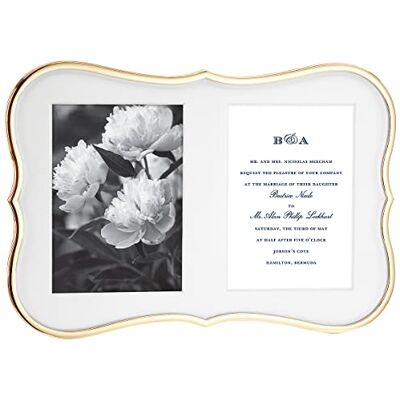 kate spade new york Crown Point Cadre double doré 12,7 x 17,8 cm, plaqué or, métallique, 1,1 kg kate spade new york Crown Point Cadre double doré 12,7 x 17,8 cm, plaqué or, métallique, 1,1 kg
