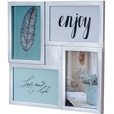 levandeo Cadre photo 4 photos Argent Galerie de photos Collage photo Collage photo Décoration de table levandeo Cadre photo 4 photos Argent Galerie de photos Collage photo Collage photo Décoration de table