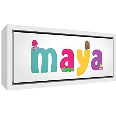 Little Helper LHV-MAYA-1542-FCWHT-15IT Impression sur toile encadrée Bois Blanc Maya 19 x 46 x 3 cm multicolore Little Helper LHV-MAYA-1542-FCWHT-15IT Impression sur toile encadrée Bois Blanc Maya 19 x 46 x 3 cm multicolore