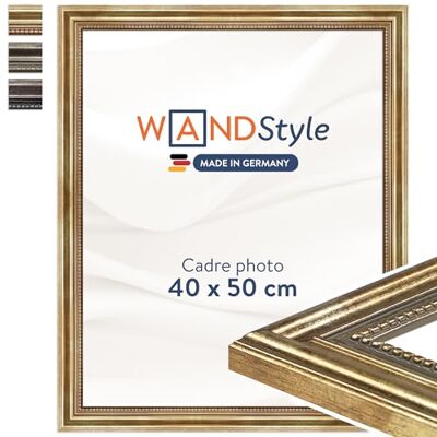 WANDStyle Cadre photo bois vintage, cadre doré, cadres photo 40x50 cm WANDStyle Cadre photo bois vintage, cadre doré, cadres photo 40x50 cm