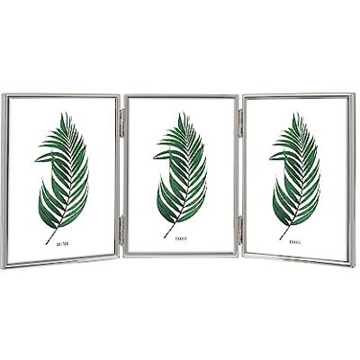 INOV8 Cadre photo plaqué argent résistant au ternissement – Cadre triple bord fin pour trois photos de 18 x 12 cm INOV8 Cadre photo plaqué argent résistant au ternissement – Cadre triple bord fin pour trois photos de 18 x 12 cm