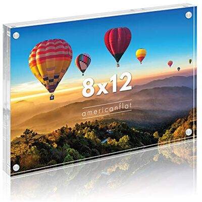 Americanflat Cadre photo en acrylique de 20,3 x 30,5 cm – Cadre double face avec coins magnétiques – Cadre en acrylique transparent pour affichage de bureau ou de table – Cadre photo de 20,3 x 30,5 cm Americanflat Cadre photo en acrylique de 20,3 x 30,5 cm – Cadre double face avec coins magnétiques – Cadre en acrylique transparent pour affichage de bureau ou de table – Cadre photo de 20,3 x 30,5 cm