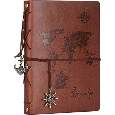 ZEEYUAN Album Photo 60 Pages 22x27.3cm, Voyage en Cuir Scrapbooking Carte du Monde Vintage Bricolage Cadeau Saint Valentin ZEEYUAN Album Photo 60 Pages 22x27.3cm, Voyage en Cuir Scrapbooking Carte du Monde Vintage Bricolage Cadeau Saint Valentin