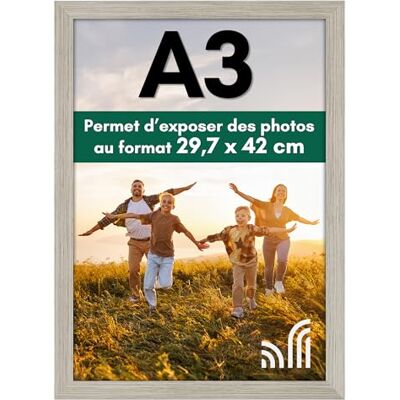 Americanflat Cadre Photo A3 Bois Flotté Cadre A3 en MDF avec Verre Incassable Poli et Matériel de Suspension Intégré Format Horizontal et Vertical pour Mur Americanflat Cadre Photo A3 Bois Flotté Cadre A3 en MDF avec Verre Incassable Poli et Matériel de Suspension Intégré Format Horizontal et Vertical pour Mur