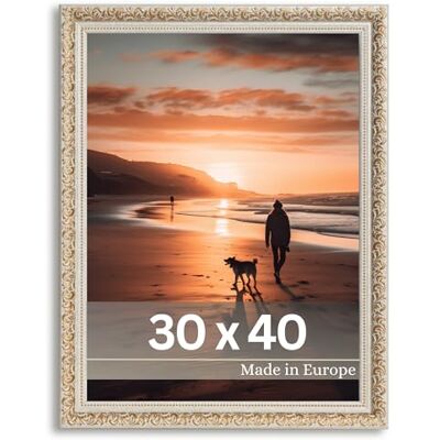 Victor Cadre Photo Rubens en 30x40 cm (A3) Or Beige Bar: 30x20mm Verre Véritable Châssis pour l'image Baroque Antique Vintage 30x40 A3 Ancien Doré Victor Cadre Photo Rubens en 30x40 cm (A3) Or Beige Bar: 30x20mm Verre Véritable Châssis pour l'image Baroque Antique Vintage 30x40 A3 Ancien Doré