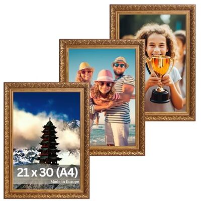 Victor Cadre Photo Rubens en 30x30 cm Marron Or Bar: 30x20mm Verre Véritable Châssis pour l'image Baroque Antique Vintage 30x30 Doré Carré Victor Cadre Photo Rubens en 30x30 cm Marron Or Bar: 30x20mm Verre Véritable Châssis pour l'image Baroque Antique Vintage 30x30 Doré Carré
