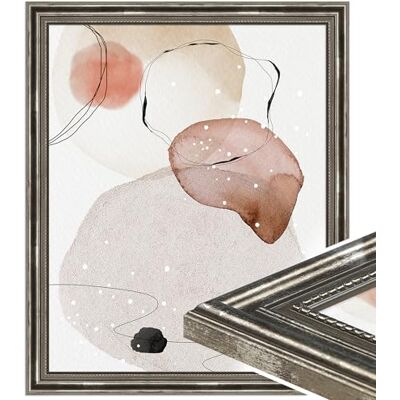 WANDStyle Cadre photo bois vintage, cadre argenté, cadres photo 40x50 cm mural, encadrement tableau 50x40 cm, cadres pour photos et posters, encadrement à suspendre, H450 – Made in Germany WANDStyle Cadre photo bois vintage, cadre argenté, cadres photo 40x50 cm mural, encadrement tableau 50x40 cm, cadres pour photos et posters, encadrement à suspendre, H450 – Made in Germany
