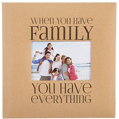 Malden International Designs 7091-26 Sentiments Family avec couverture d'ouverture de photo pour mémo, 2 pages, 160-4 x 6, brun clair Malden International Designs 7091-26 Sentiments Family avec couverture d'ouverture de photo pour mémo, 2 pages, 160-4 x 6, brun clair