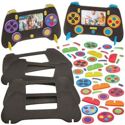 Baker Ross FN490 Kits de cadres photo assortis en forme de manettes de jeux Lot de 6, kits d'artisanat pour enfants Baker Ross FN490 Kits de cadres photo assortis en forme de manettes de jeux Lot de 6, kits d'artisanat pour enfants