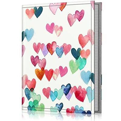 FINTIE Album photo de 10 x 15 cm – 52 photos de petite capacité avec couverture en cuir végétalien de qualité supérieure, album photo portable pour famille, mariage, garçons et filles, cœurs pleuvants FINTIE Album photo de 10 x 15 cm – 52 photos de petite capacité avec couverture en cuir végétalien de qualité supérieure, album photo portable pour famille, mariage, garçons et filles, cœurs pleuvants