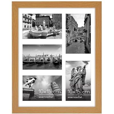 Americanflat Cadre Photo 10x15 cm Chêne Foncé Cadre Pêle-Mêle 28x36 cm sans Passe-Partout ou avec Passe-Partout pour Cinq Photos 15x10 cm avec Verre Résistant aux Chocs Americanflat Cadre Photo 10x15 cm Chêne Foncé Cadre Pêle-Mêle 28x36 cm sans Passe-Partout ou avec Passe-Partout pour Cinq Photos 15x10 cm avec Verre Résistant aux Chocs