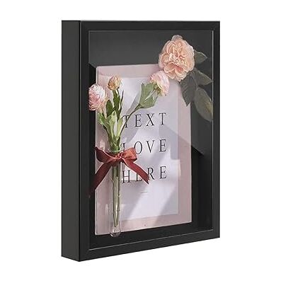 ACAZA Cadre Profond 30x40cm avec Vitre pour Objet 3D Frame pour Fleures Séchées, Souvenirs et Bouquet Bois Noir et Verre Plexi Cadre Vitrine à Remplir avec Profondeur 3,7 cm ACAZA Cadre Profond 30x40cm avec Vitre pour Objet 3D Frame pour Fleures Séchées, Souvenirs et Bouquet Bois Noir et Verre Plexi Cadre Vitrine à Remplir avec Profondeur 3,7 cm