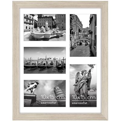 Americanflat Cadre Photo 10x15 cm Bois Flotté Cadre Pêle-Mêle 28x36 cm sans Passe-Partout ou avec Passe-Partout pour Cinq Photos 15x10 cm avec Verre Résistant aux Chocs Americanflat Cadre Photo 10x15 cm Bois Flotté Cadre Pêle-Mêle 28x36 cm sans Passe-Partout ou avec Passe-Partout pour Cinq Photos 15x10 cm avec Verre Résistant aux Chocs