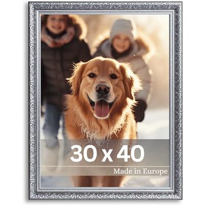 Victor Cadre Photo Rubens en 30x40 cm (A3) Noir Argent Bar: 30x20mm Verre Véritable Châssis pour l'image Baroque Antique Vintage 30x40 A3 Ancien Victor Cadre Photo Rubens en 30x40 cm (A3) Noir Argent Bar: 30x20mm Verre Véritable Châssis pour l'image Baroque Antique Vintage 30x40 A3 Ancien