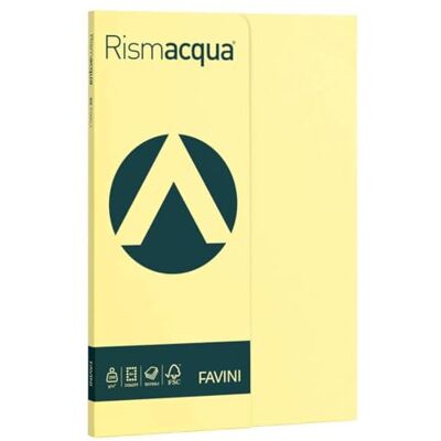 Favini A692544 Rismacqua couleur jaune clair lot de 50 cartons de 200 g. Format A4 (21 x 29,7 cm). Fabriqué en Italie Favini A692544 Rismacqua couleur jaune clair lot de 50 cartons de 200 g. Format A4 (21 x 29,7 cm). Fabriqué en Italie