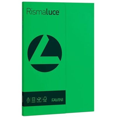 Favini A69D144 Rismaluce couleur vert Lot de 100 feuilles de papier de 90 g format A4 (21 x 29,7 cm) Made in Italy Favini A69D144 Rismaluce couleur vert Lot de 100 feuilles de papier de 90 g format A4 (21 x 29,7 cm) Made in Italy