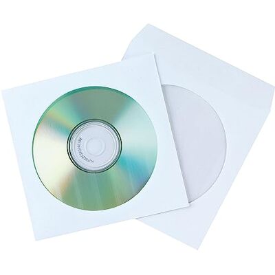 Q-Connect 17929 Pochette Papier CD Fenêtre Rabat Auto-adhésif Lot de 50 Translucide Q-Connect 17929 Pochette Papier CD Fenêtre Rabat Auto-adhésif Lot de 50 Translucide