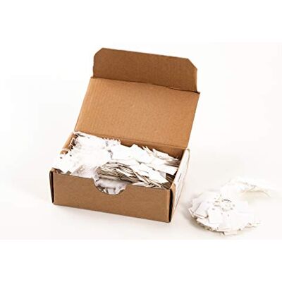 HERMA 6932 Lot de 1000 étiquettes à suspendre avec ficelle 15 x 24 mm (Blanc) HERMA 6932 Lot de 1000 étiquettes à suspendre avec ficelle 15 x 24 mm (Blanc)