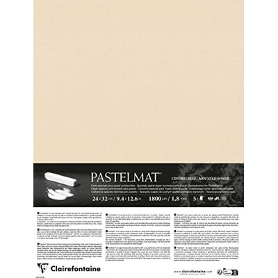 Clairefontaine 796023C Pastelmat Contrecollé 24 x 32 cm 5F maïs Clairefontaine 796023C Pastelmat Contrecollé 24 x 32 cm 5F maïs