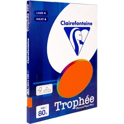 Clairefontaine Trophée Lot de 100 Mini Feuilles de Papier A4, 21 x 29,7 cm Clairefontaine Trophée Lot de 100 Mini Feuilles de Papier A4, 21 x 29,7 cm