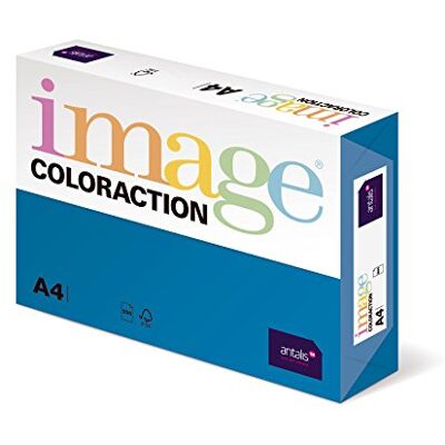 IMAGE Coloraction Stockholm Lot de 250 feuilles de papier pour photocopieur Bleu foncé Format A4 160 g/m² IMAGE Coloraction Stockholm Lot de 250 feuilles de papier pour photocopieur Bleu foncé Format A4 160 g/m²