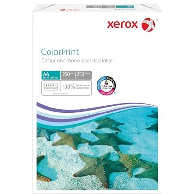 Xerox Colorprint 003R95414 Lot de 250 feuilles de papier pour imprimante laser couleur, blanc, 250 g/m², format A4, FSC Mix Credit, 1 paquet (250 feuilles) Xerox Colorprint 003R95414 Lot de 250 feuilles de papier pour imprimante laser couleur, blanc, 250 g/m², format A4, FSC Mix Credit, 1 paquet (250 feuilles)