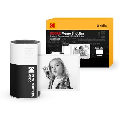 Kodak Memo Shot Era Cadeau Noel Appareil Numérique Instantané & Imprimante Rouleau Photo One-Touch + 9 Rouleaux de Papier Photo Set Kodak Memo Shot Era Cadeau Noel Appareil Numérique Instantané & Imprimante Rouleau Photo One-Touch + 9 Rouleaux de Papier Photo Set