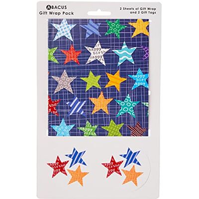 Abacus Cards 03465A Star Repeat Lot de 2 feuilles et 2 étiquettes Sans plastique et entièrement recyclables Multicolore Abacus Cards 03465A Star Repeat Lot de 2 feuilles et 2 étiquettes Sans plastique et entièrement recyclables Multicolore