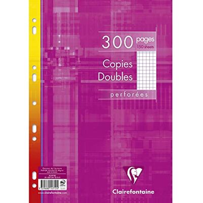 Cahier perforé Clairefontaine A4 - 300 pages - Blanc Cahier perforé Clairefontaine A4 - 300 pages - Blanc