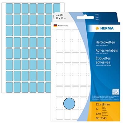 HERMA - 2343 - 12x18 mm - Bleu - Etiquettes HERMA - 2343 - 12x18 mm - Bleu - Etiquettes