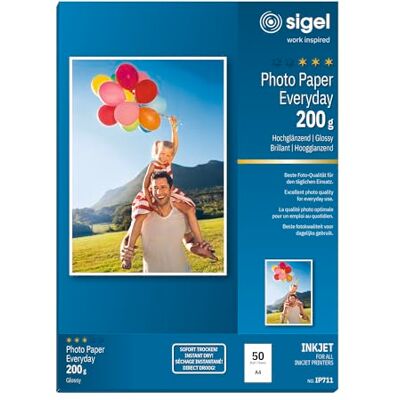 Papier Photo Sigel IP711 - 50 Feuilles Brillant A4 Haute Résolution Papier Photo Sigel IP711 - 50 Feuilles Brillant A4 Haute Résolution