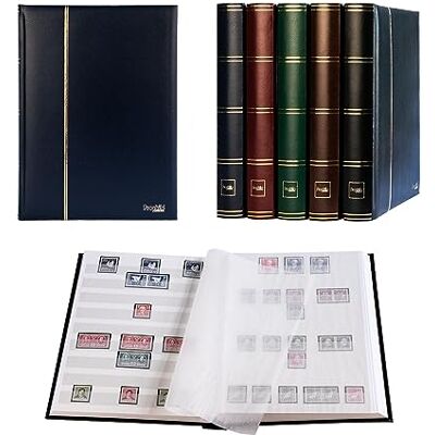 Prophila Collection Prophila Album de timbres 60 pages blanches Couverture rembourrée Bleu Prophila Collection Prophila Album de timbres 60 pages blanches Couverture rembourrée Bleu