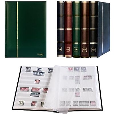 Prophila Collection Prophila Album timbres 60 pages blanches Couverture verte Prophila Collection Prophila Album timbres 60 pages blanches Couverture verte