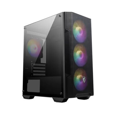 MSI MAG FORGE M100A RGB USB 3.2 Negra con Ventana MSI MAG FORGE M100A RGB USB 3.2 Negra con Ventana