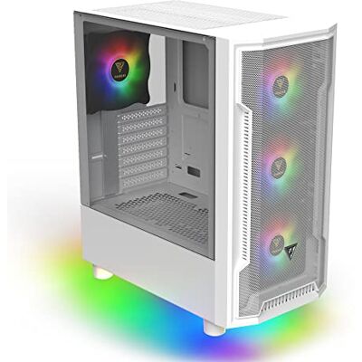 GAMDIAS Boitier Moyen Tour ATX Athena M6 Lite RGB avec Panneaux vitrés (Blanc) GAMDIAS Boitier Moyen Tour ATX Athena M6 Lite RGB avec Panneaux vitrés (Blanc)