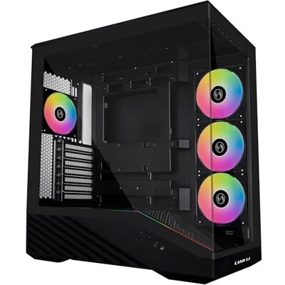 Lian-Li Boîtier tour moyen V100 Noir, support ATX, panneau avant en maille, verre trempé, USB-C, panneau latéral sans outils Lian-Li Boîtier tour moyen V100 Noir, support ATX, panneau avant en maille, verre trempé, USB-C, panneau latéral sans outils
