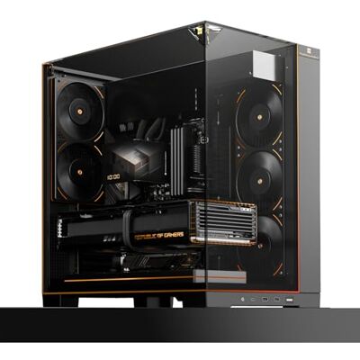 Thermalright TR A70 ARGB ATX Boîtier de jeu en verre sans fente sur trois côtés, 8 fentes de ventilateur pour processeur, libération rapide, montage vertical de carte graphique, anti-chute, bandes Thermalright TR A70 ARGB ATX Boîtier de jeu en verre sans fente sur trois côtés, 8 fentes de ventilateur pour processeur, libération rapide, montage vertical de carte graphique, anti-chute, bandes