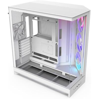 NZXT H9 Flow RGB Boîtier PC Double Chambre ATX Blanc Phare double chambre avec unité 420mm RGB préinstallée, support radiateur 420mm et verre trempé enveloppant. NZXT H9 Flow RGB Boîtier PC Double Chambre ATX Blanc Phare double chambre avec unité 420mm RGB préinstallée, support radiateur 420mm et verre trempé enveloppant.