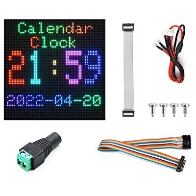 Waveshare RGB Full-Color LED Matrix Panel Display 64×64 Pixels 3mm Pitch LED Screen for Raspberry Pi, Arduino,4096 Individual RGB LEDs Waveshare RGB Full-Color LED Matrix Panel Display 64×64 Pixels 3mm Pitch LED Screen for Raspberry Pi, Arduino,4096 Individual RGB LEDs