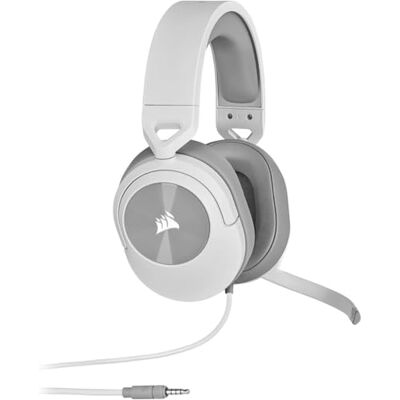 Corsair HS55 STEREO Casque Gaming Filaire Léger – Microphone omnidirectionnel, Haut-Parleurs en Néodyme, Compatible iCUE – PC, Mac, Xbox, Nintendo Switch, Mobile – Blanc Corsair HS55 STEREO Casque Gaming Filaire Léger – Microphone omnidirectionnel, Haut-Parleurs en Néodyme, Compatible iCUE – PC, Mac, Xbox, Nintendo Switch, Mobile – Blanc